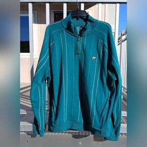 Mens Fabletics Teal Go-To Quarter Zip Jacket Size XL